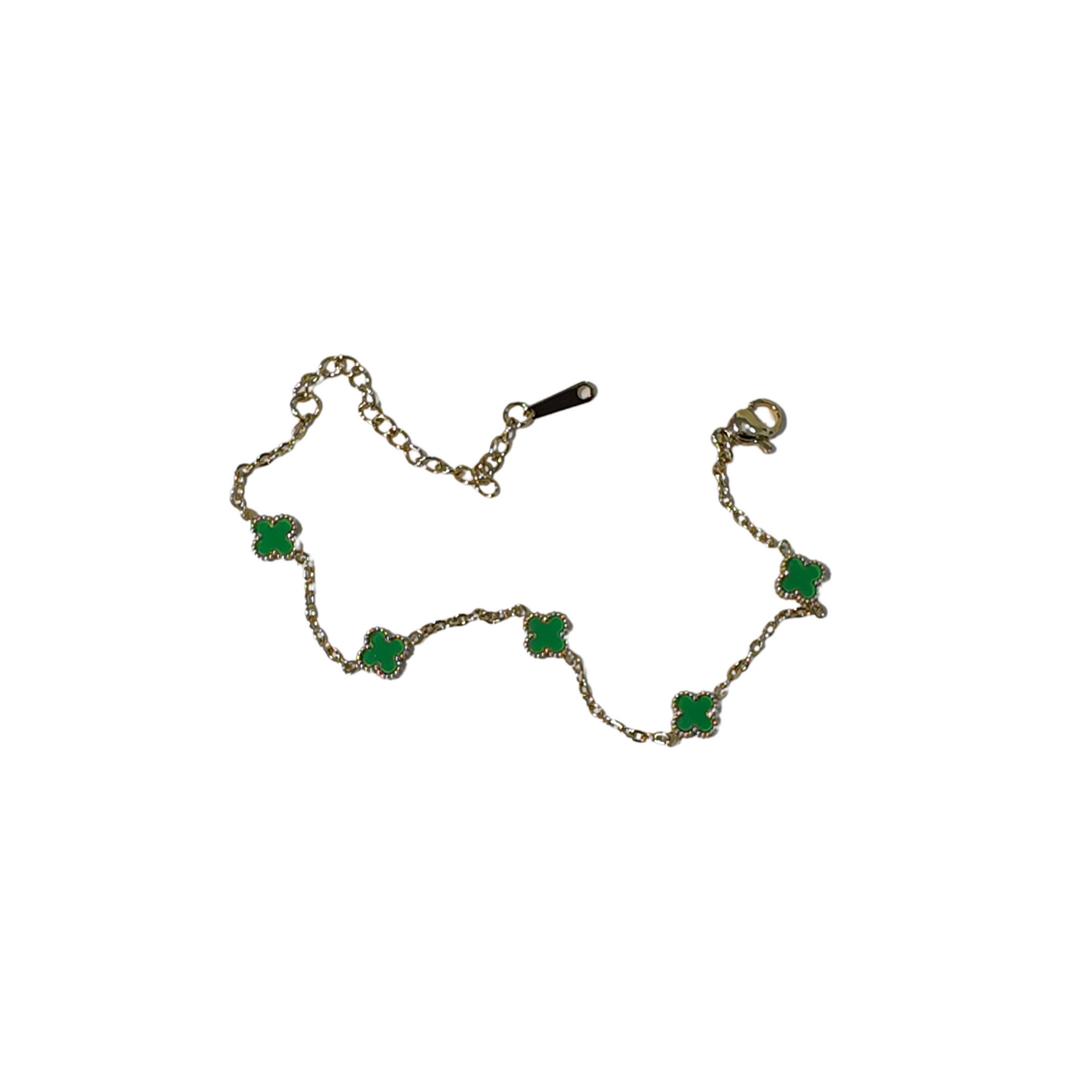 Pulsera Estilo Van Cleef & Arpels Trebol Pequeño Verde