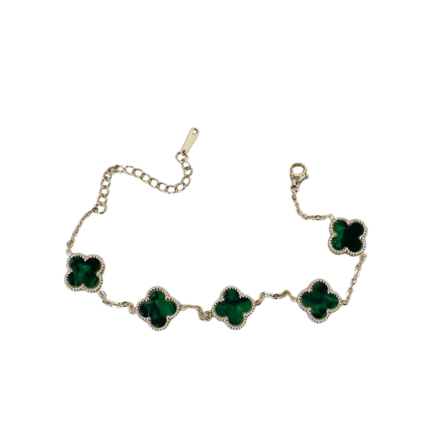 Pulsera Estilo Van Cleef & Arpels Trebol Verde